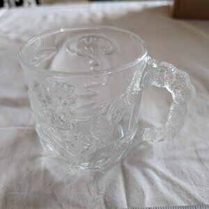 VINTAGE McDONALDS BATMAN FOREVER 1995 3D MOVIE GLASS MUG CUP Made In France